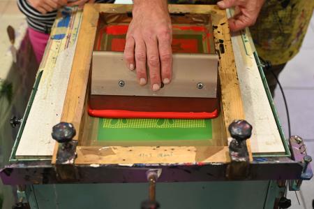 Delavnica sitotiska (foto Ana Čič)