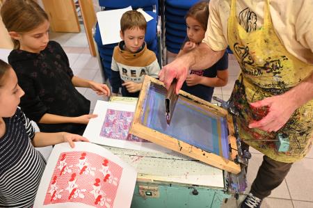 Delavnica sitotiska (foto Ana Čič)